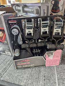lot 273 image: Power Torque 15 T-Handle Ratchet Tie Down 4-Pack #9522900