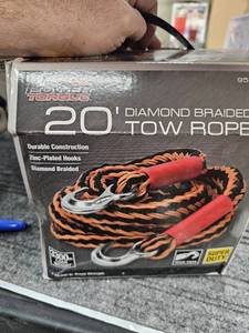 lot 274 image: Power Torque 20 Diamond Braided Tow Rope 10,000lb Break Strength