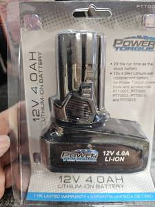 lot 276 image: Power Torque 12V 4.0Ah Li-Ion Battery PTT0010