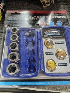 lot 282 image: Power Torque Bolt Extractors 5-piece Set 38in. Drive Ptt0021