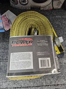 lot 286 image: Power Torque 30ft Reflective Tow Strap 10,000lb Break Strength