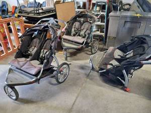 lot 6906 image: (3) Babytrend Double Strollers