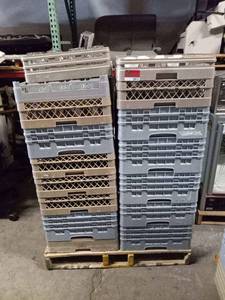 lot 6910 image: Pallet Of Various GlasswareCups with Dishwasher Racking