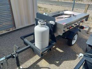 lot 6942 image: Towable Propane Grill Trailer