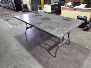 lot 21780 image: Alulite 72in X 40in Aluminum Folding Table
