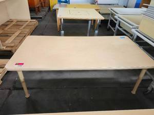 lot 22004 image: Wood Laminate Rectangle Childrens Table, Adjustable Height