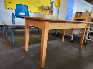 lot 22006 image: Wood Rectangle Childrens Table