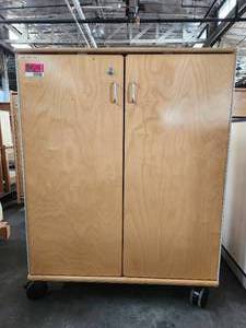 lot 22030 image: 2 Door Cabinet On Casters