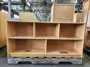 lot 22054 image: Kaplan Wooden Storage Shelf Unit - 5 Compartment