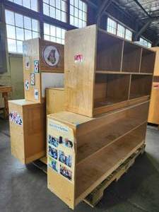 lot 22057 image: (6) Pallet of Assorted Childrens Shelves