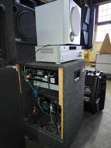 lot 22145 image: Professional Audio Equipment Rack - Denon, Yamaha, Sony Components