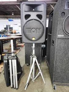lot 22146 image: JBL EON Powered Speaker with Ultimate Support Stand