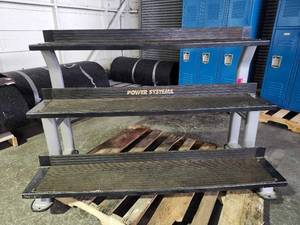 lot 22192 image: Power Systems Commercial Dumbbell Rack - 3-Tier Storage