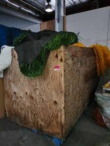 lot 22201 image: Crate of Astro Turf Remnants, Varying in Color