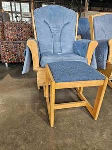 lot 21751 image: Foundation Rocking Chair W Foot stool
