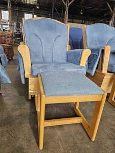 lot 21752 image: Foundation Rocking Chair W Foot stool