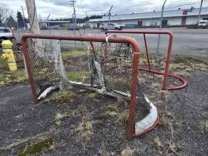 lot 19635 image: (2) Hockey Goal Frames