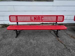 lot 19637 image: Outdoor Metal Rubberized Bench