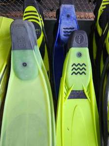 lot 19649 image: (4 Sets) Varying Sizes and Brands, Swimming Fins.  4 12 to 9