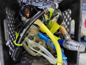 lot 19669 image: (6) Scuba Diving Mask and Snorkel Set - Multiple Brands and Sizes