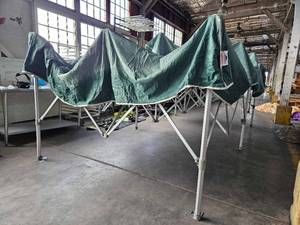 lot 22097 image: KD Kanopy Aluminum Frame Green 10ft X 20ft