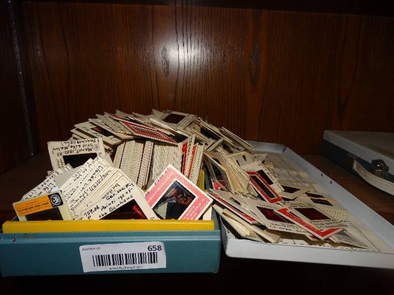 lot 658 image: 2 boxes of art slides