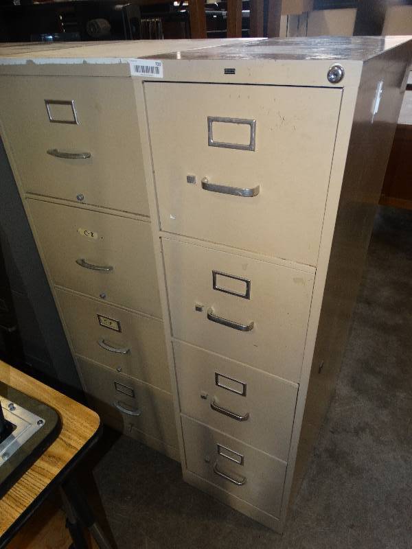 lot 700 image: Pair of 4 drawer file cabinets