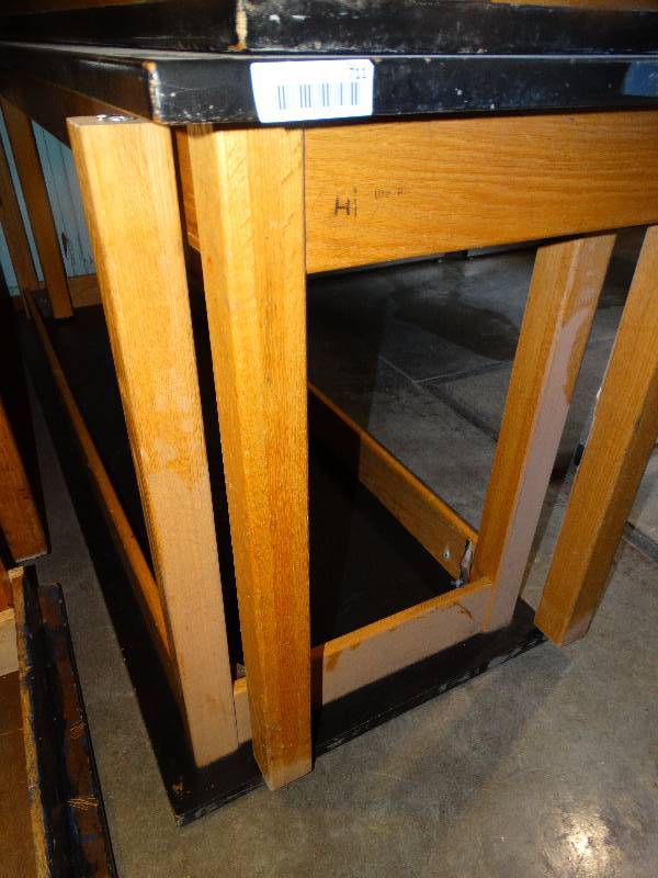 lot 711 image: 2 wood frame science lab tables