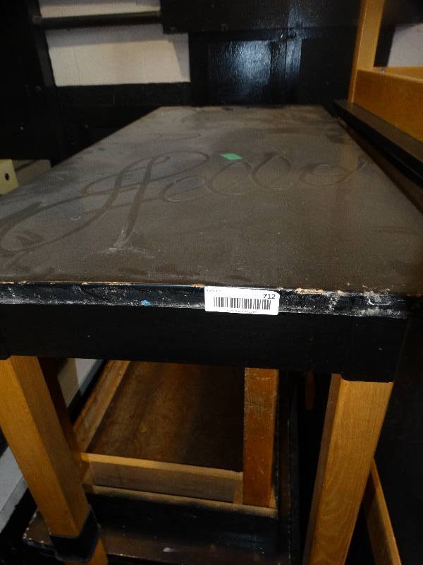 lot 712 image: 2 wood frame science lab tables