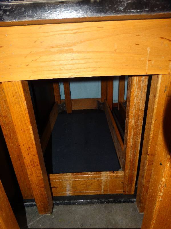 lot 713 image: 2 wood frame science lab tables