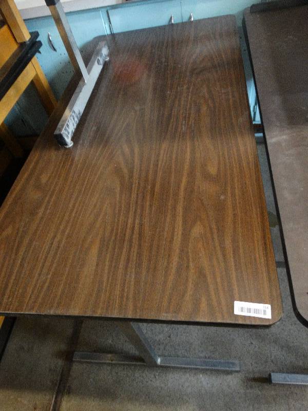 lot 716 image: 2 adjustable height tables