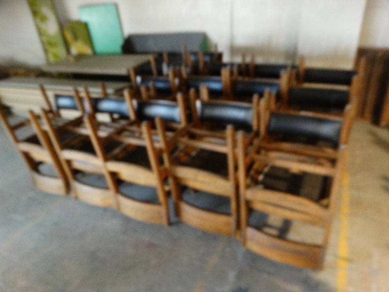 lot 776 image: 28 padded wood chairs
