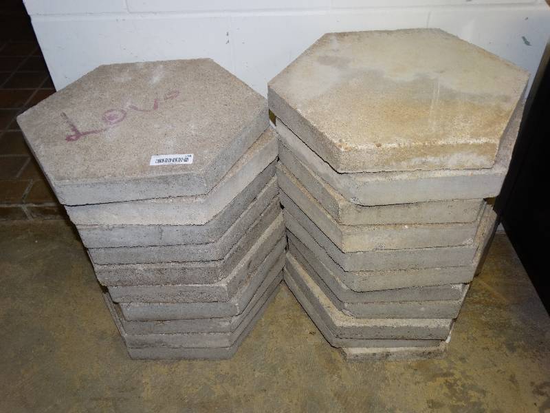 lot 595 image: 21 concrete stepping stones