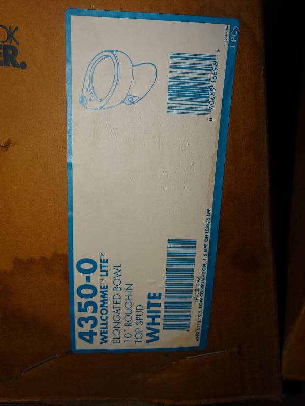 lot 598 image: 2 Kohler toilet bowls- New in boxes