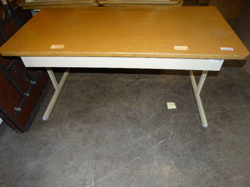 lot 691 image: 3 large computer tables
