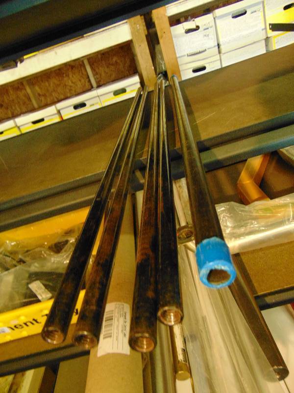 lot 2061 image: (5) ct. mixed lot of pipes, (4) 38 x 58 ID, (1) 36 x 34 ID