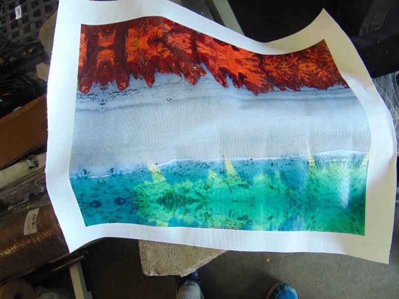 lot 2084 image: Salty Wings SW#2674 Art Print on Canvas, rough cut, unframed, 23 x 19 (19-58 x 15-34 print)