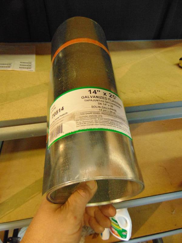 lot 2143 image: (1) roll Amerimax Home Products Galvanized Flashing, 14 x 25