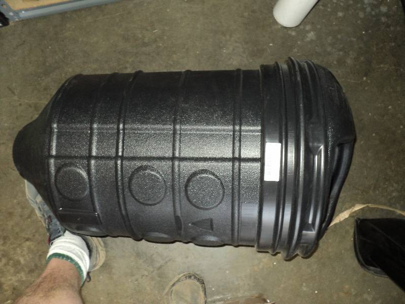 lot 2151 image: (1) Large plastic Plug, Black, approx 28 l x 17 diameter