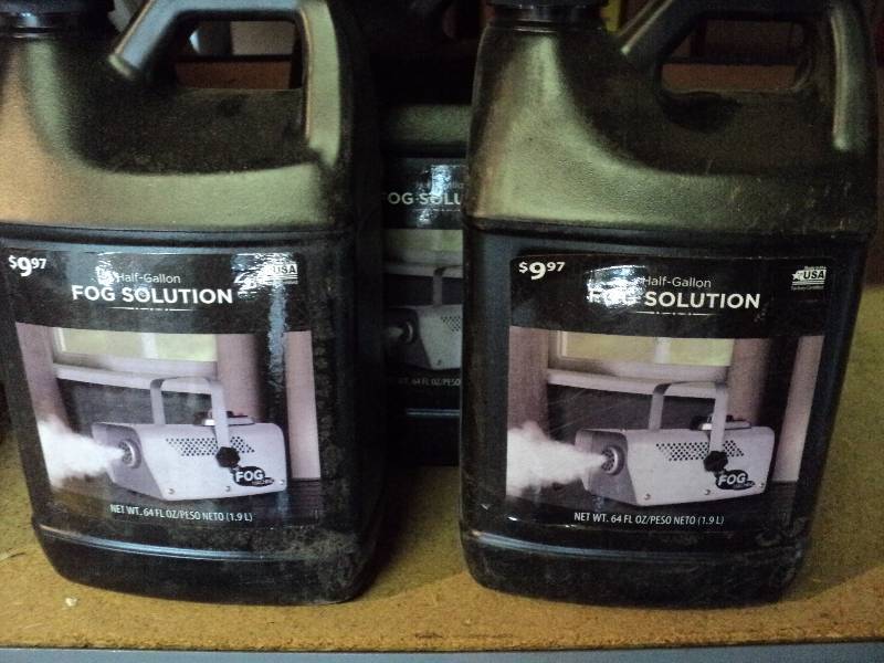 lot 2170 image: (3) bottles fog solution, 12 gallon size bottles