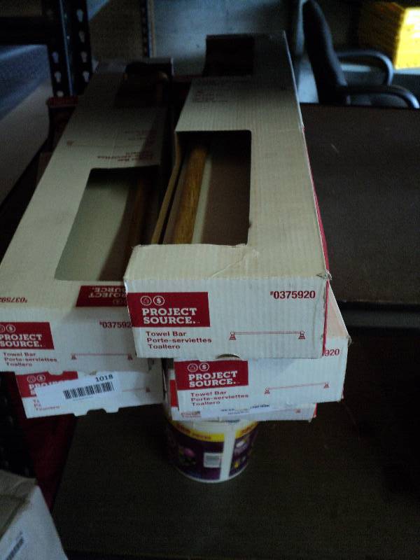 lot 2187 image: (5) ct. lot Project Source 24 Wooden Dowel Bars