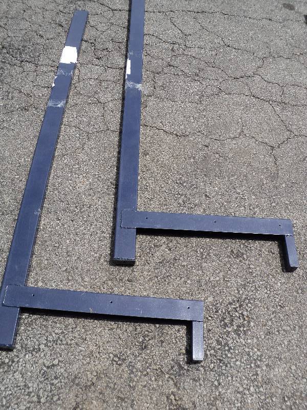 lot 2193 image: (2) piece steel legs, 74-12 x 28 cross w 8-12 foot