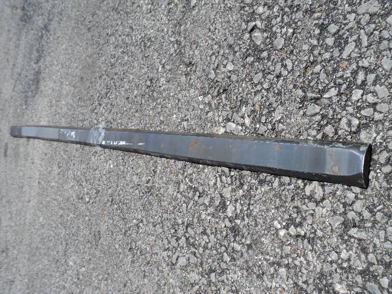 lot 2198 image: (1) piece of steel bar stock beveled edge, 61 x approx 1-34 x 12
