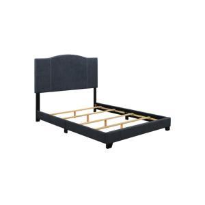 lot 2046 image: Home Meridian Fabric Headboard, Footboard and rails, DS-D122-290, 64 x 27, Denim Blue queen