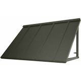lot 2031 image: (1) Awtexh BOOGDLSFKC, Houstonian Metal Seam Awning, 24 x 24 Pewter