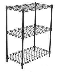 lot 2043 image: 3- tier metro shelf, black, 36 x 18 x 74 tall
