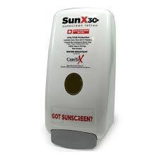 lot 2019 image: (1) Sunscreen Wall mount dispenser, SUNX30, sunscreen not included