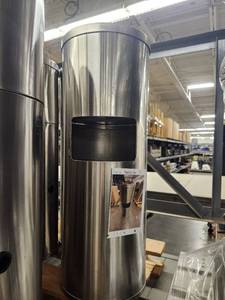 lot 15589 image: (2) Stainless Steel Trash Can