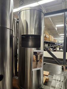 lot 15593 image: (3) Stainless Steel Trash Cans