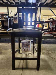 lot 15649 image: 24in - Cushioned Counter Height Chair (Needs Repaired)